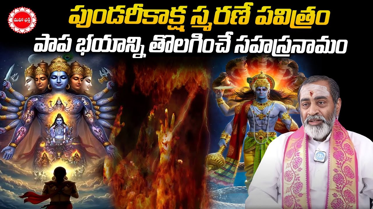 పుండరీకాక్ష స్మరణే పవిత్రం పాప భయాన్ని తొలగించే సహస్రనామం | Sri Vishnu Sahasranama Bhashyam |