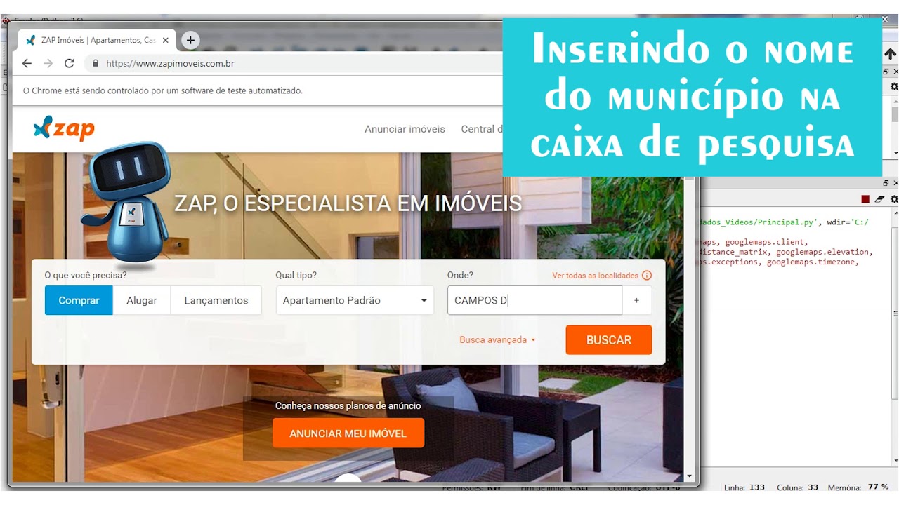 Coletando dados do site ZapImoveis com Python - YouTube