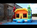 Commercial Inflatable Crayon Bounce House Time-Lapse - Commercial Bargains Inc.