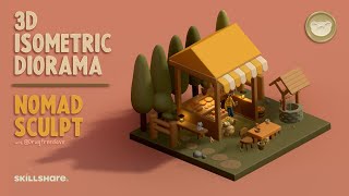 3D Isometric Diorama in Nomad Sculpt | Skillshare Exclusive Tutorial screenshot 5