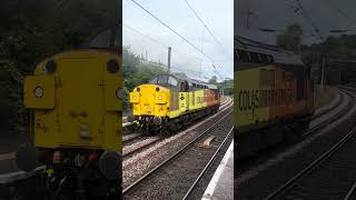 Class 37 No 37057 Passes Keighley With Mega Thrash And 2 Tones | 4K HD SD