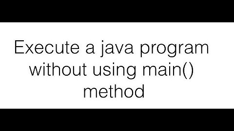 Execute Java Program without using main method