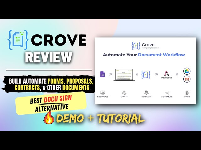 Crove Review, Demo + Tutorial | Simple Tool to Automate Your Documents Generation & Workflow