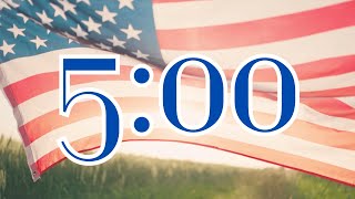 5 Minute Countdown Timer | Cozy Memorial Day | Patriotic Lofi Music