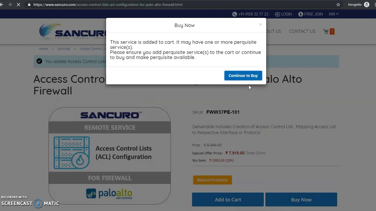 How to Purchase Palo Alto Firewall Access Control Lists Configuration ?
