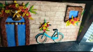 3D wall painting with clay effect #Dream place 😘🖌️