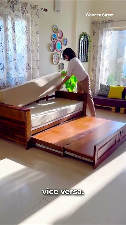 Buy Wooden Sofa Cum Bed Online – Space-Saving Sofa Bed for Modern Living Rooms