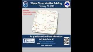 Afternoon Update to Winter Storm and Impacts Feb 21 2013