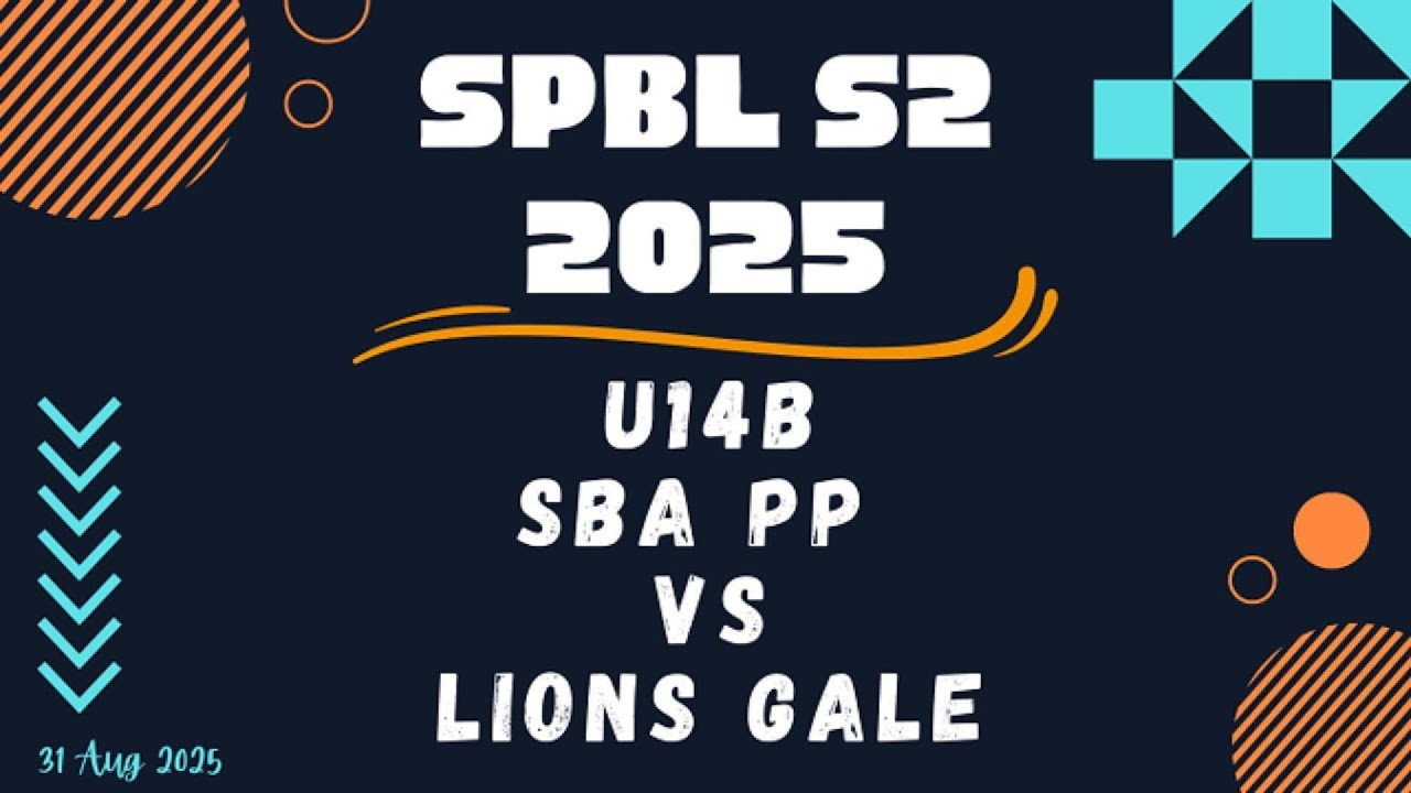 Spbl SPBL S2 2025 - U14B SBA PP VS LIONS GALE (31 Aug 2025) - 1st Qtr - YouTube