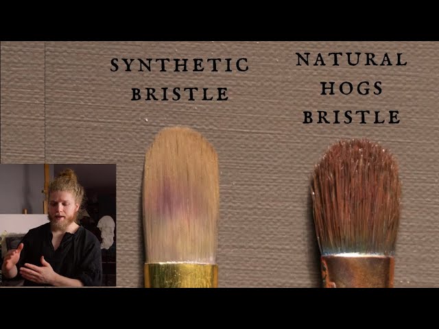 Synthetic hog's hair filbert paintbrush