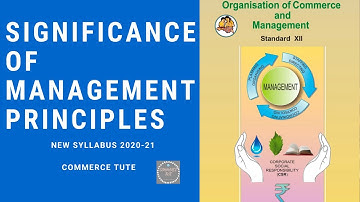 #CT# 12th Com/SYJC OCM Chapter 1 Topic - Significance of Management Principles# New Syllabus 2020-21