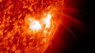 FLARE X1.1 AIA 304 (2012-07-06 21:48:44 - 2012-07-07 00:48:08 UTC)