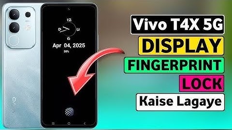 Vivo T4X 5G Displays Fingerprints Lock|🚀🔥|Mj Tech