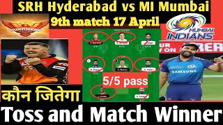 IPL2021:SRH VS MI 9th Match Pridiction |Dream11 &amp;MY11circle player prediction | SRH vs MI Ipl2021 |