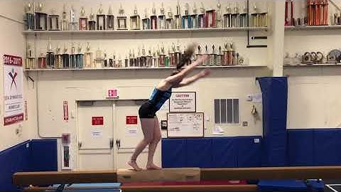 Gainer layout stepout, beat jump, split jump series on beam