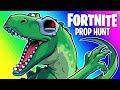 Fortnite Prop Hunt Funny Moments - Riding Dinosaurs and Trash! (AAAAAAAAAAA)