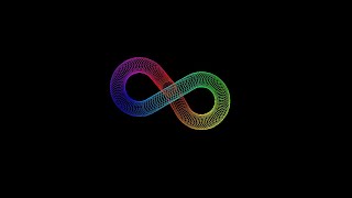 Multicolor infinity made using turtle programming in python