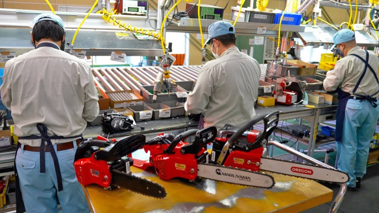 How It's Made Chainsaw - Chainsaw Factory in Japan - YouTube