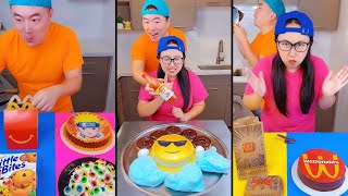 Ice cream challenge!🍨 Naruto cake vs McDonald's cake mukbang