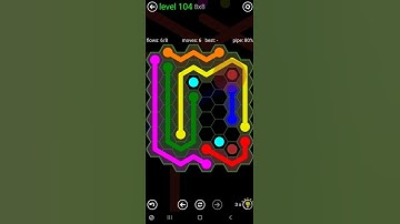 How To Solve Flow Free Hexes 8x8 Mania Level 104 Board Walk Through Solution Walkthrough