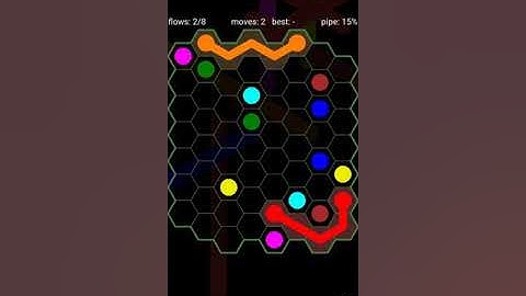 How To Solve Flow Free Hexes 8x8 Mania Level 104 Board Walk Through Solution Walkthrough