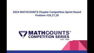 2024 MATHCOUNTS Chapter Sprint #26,27 & 28