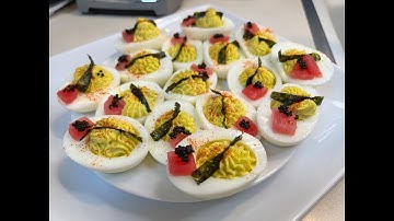 Wasabi Deviled Eggs (with Ahi Tuna and more!)