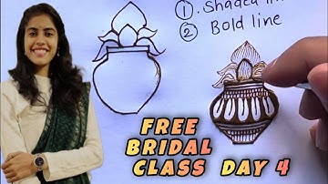 Free Bridal Mehandi Class Day 4 || Tanisha Mehandi Tutorial