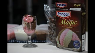 MEMBUAT ES KRIM DENGAN MUDAH (PONDAN ICE CREAM MAGIC NEAPOLITAN)