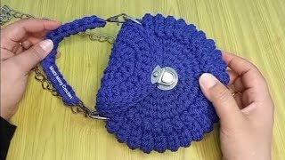 كروشية شنطة على شكل قوقعةtığ işi çanta/ Bolso de ganchillo/Bolsa de crochê/crochet bag