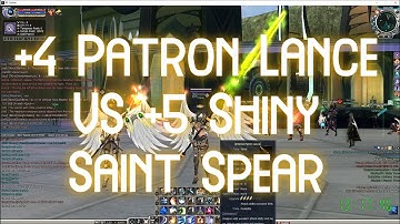 +4 Patron Lance VS +5 Shiny Saint Spear Damage Test - RF Online PlayPark Desolation