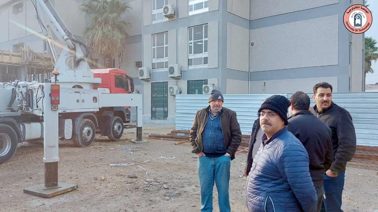 قسم الإعمار والمشاريع يشرف على صب سقف الطابق الأرضي لمبنى ملحق الرئاسة