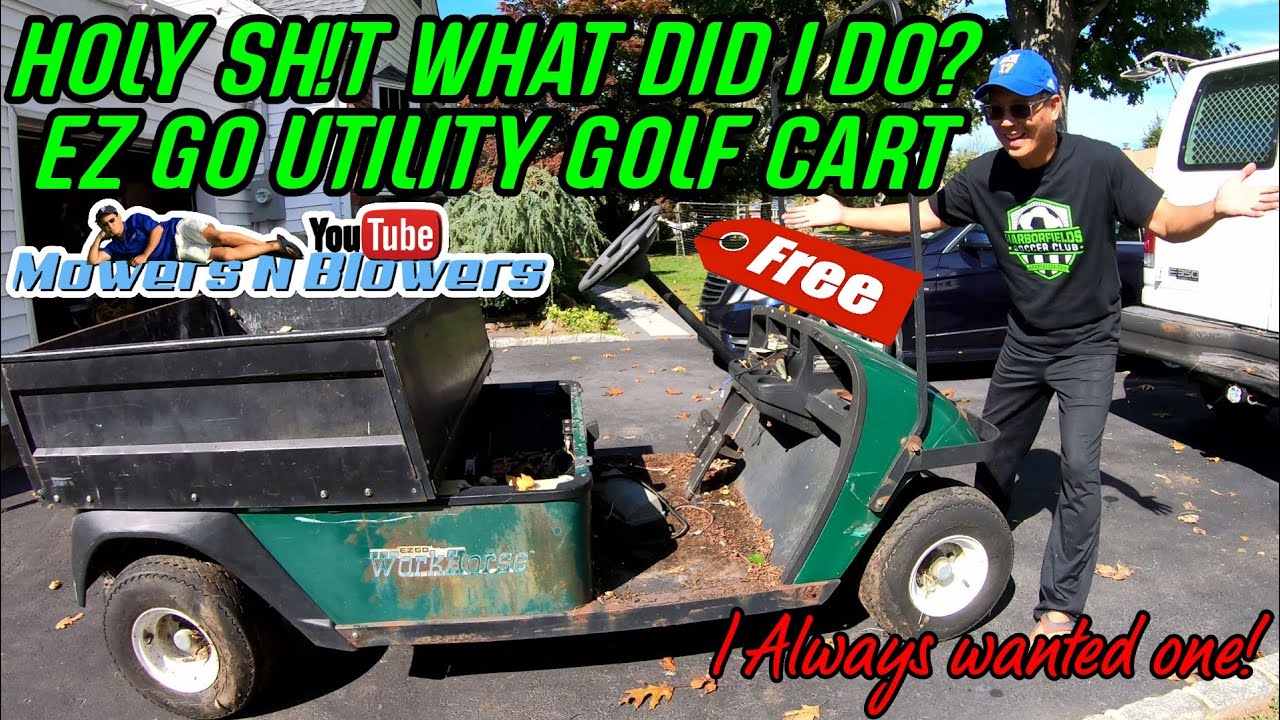 FREE EZ GO GAS ENGINE UTILITY GOLF CART CLUB CAR PICK TRANSPORT DUMP