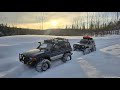 FCX10 LC80 PRO V2 AND YIKONG YK4107 SNOW CRAWLING..