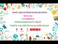 BCOS 184 SOLVED ASSIGNMENT in English | BCOS 184 Solved Assignment in English July 2025 &amp; Jan 2026