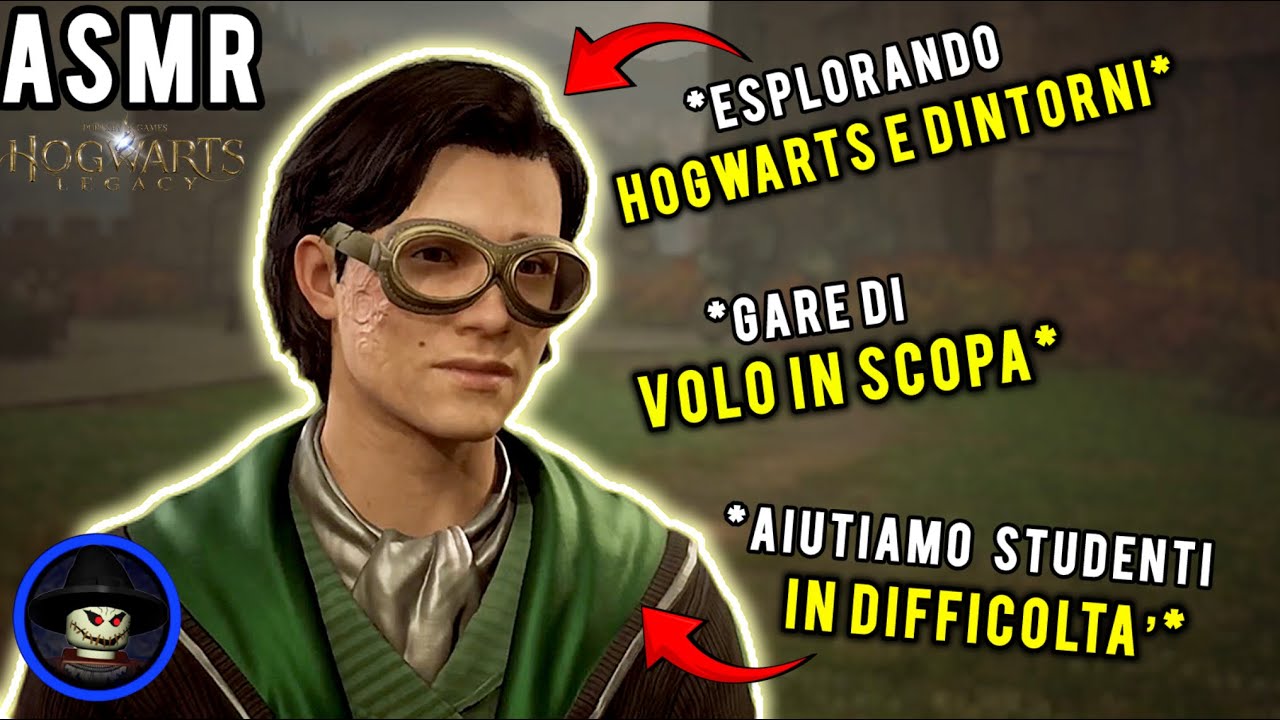 ASMR gameplay | RILASSATI mentre VIVO la vita da STUDENTE DI HOGWARTS in Hogwarts Legacy! 
