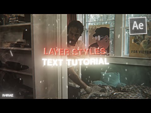 layer styles text tutorial ; after effects - YouTube