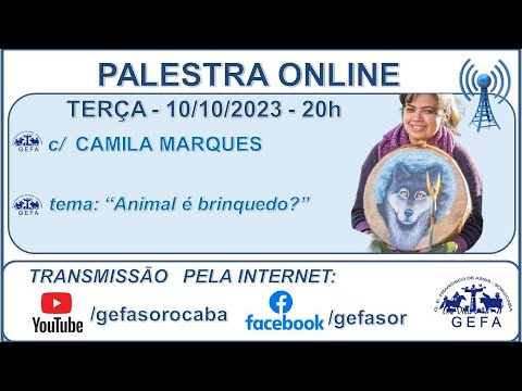 Assista: Palestra Online - c/ CAMILA MARQUES (10/10/2023)