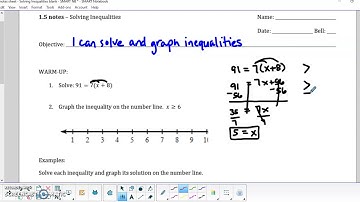 1 5 notes   Solving Inequalities