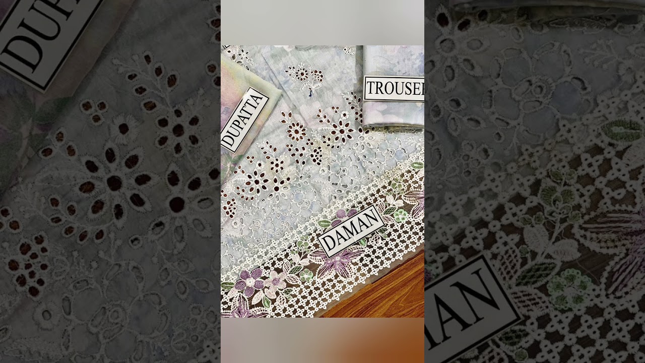 "Elegant Baroque Lawn & Chiffon Ensemble