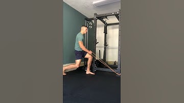 Split Stance Resistance Band Low Single Arm Row