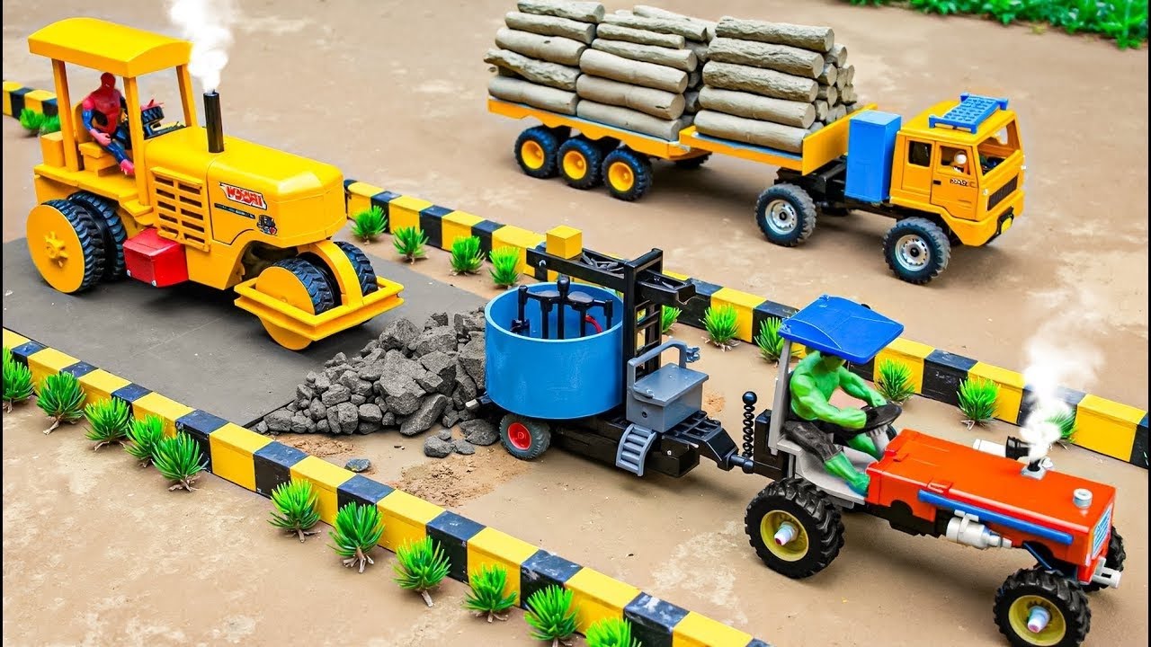 Tractor Using Blocks diy mini tractor loading blocks for construction science project ...