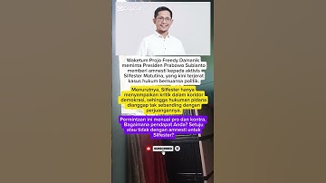 Waketum Projo Desak Presiden Prabowo Beri Amnesti untuk Silfester Matutina #shorts #projo