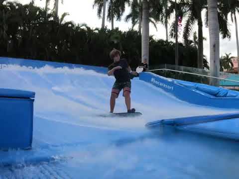 Boca Raton Resort FlowRider Surf Machine Flowboard Tricks #shorts - YouTube