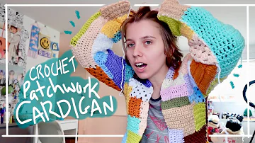 Patchwork Crochet  Sampler Cardigan 🧶 Cardigan of Many Colours
