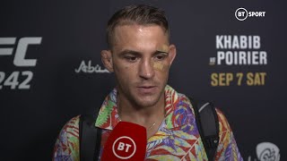 'Khabib defeat will live with me forever' Dustin Poirier postfight UFC 242 interview