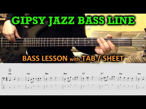 gipsy-jazz-manouche-bass-line---bass-lesson-with-tab