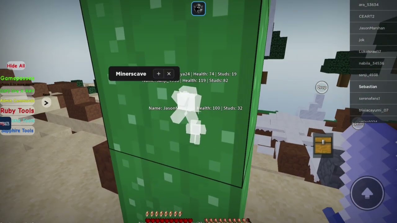 Minerscave Script Roblox Minecraft Script KILLAURA NOFALL ESP 
