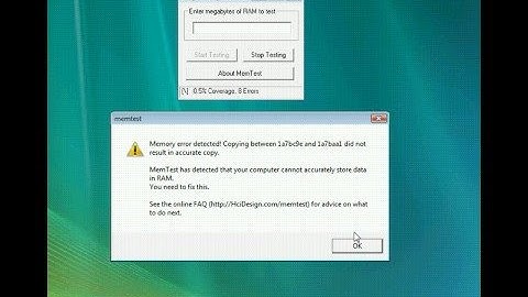 memtest error