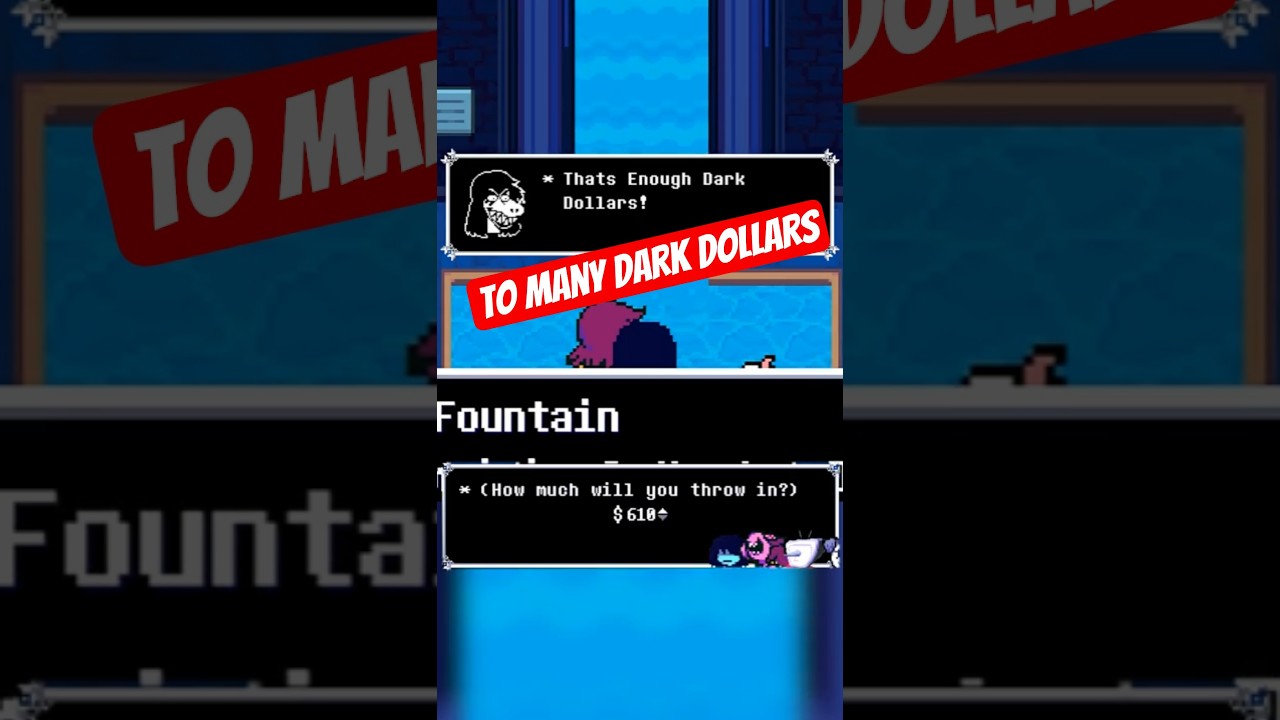 Kris Threw Too Many Dark Dollars in the Fountain 💀 | Deltarune Fandub Funny Moment